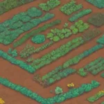 Campos vibrantes con cultivos diversos y prácticas sostenibles