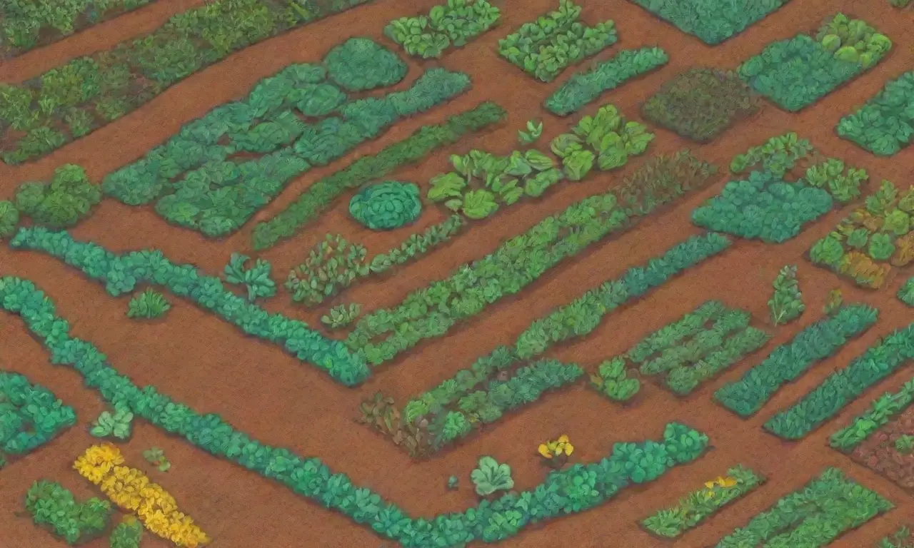 Campos vibrantes con cultivos diversos y prácticas sostenibles