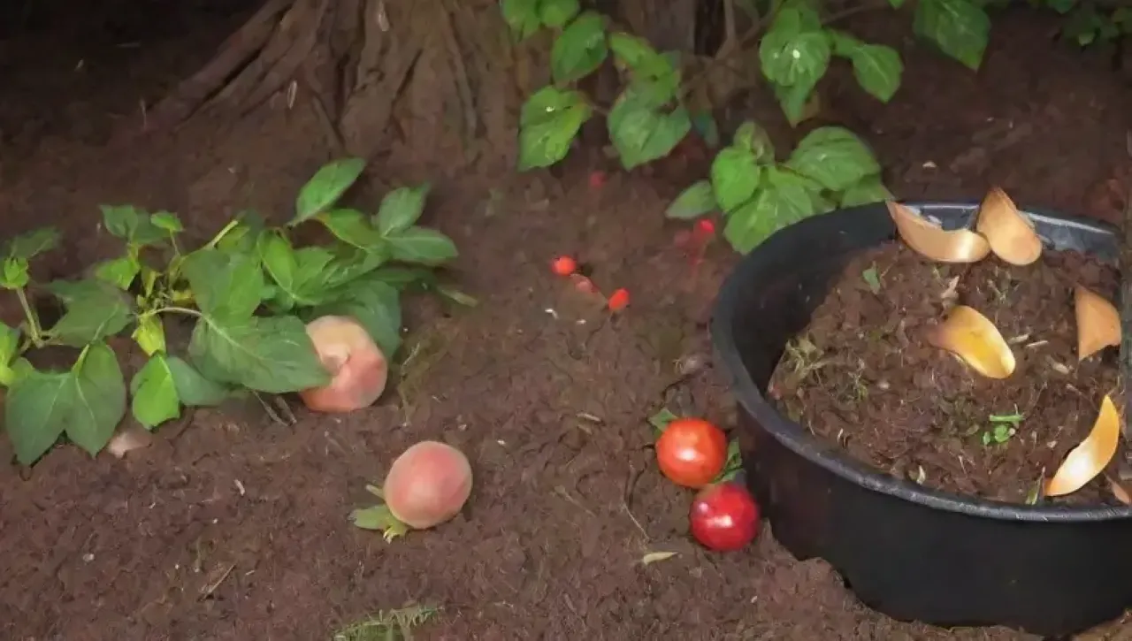Un jardín vibrante y diverso, lleno de vida y aromas terrosos