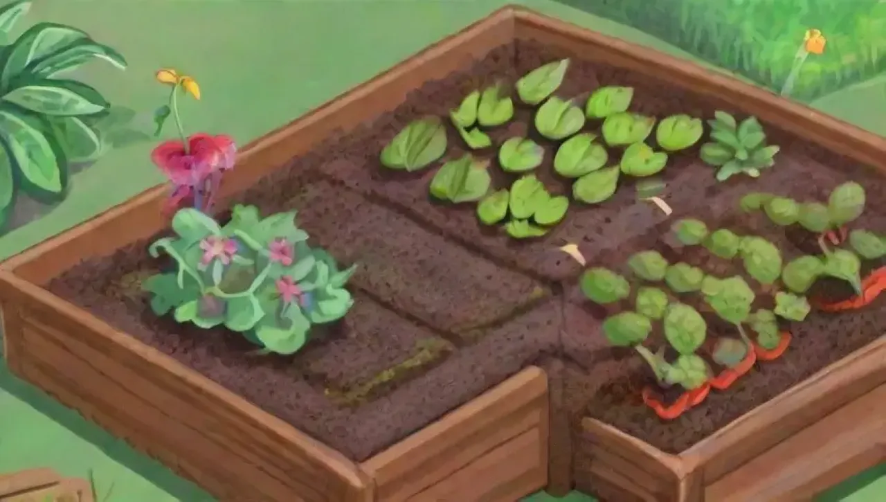 Un jardín vibrante y sostenible lleno de vida y nutrientes