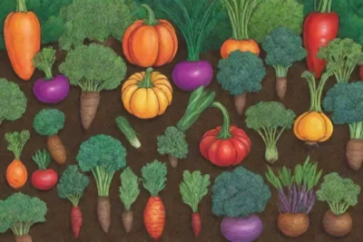 Verduras coloridas y saludables de un jardín orgánico