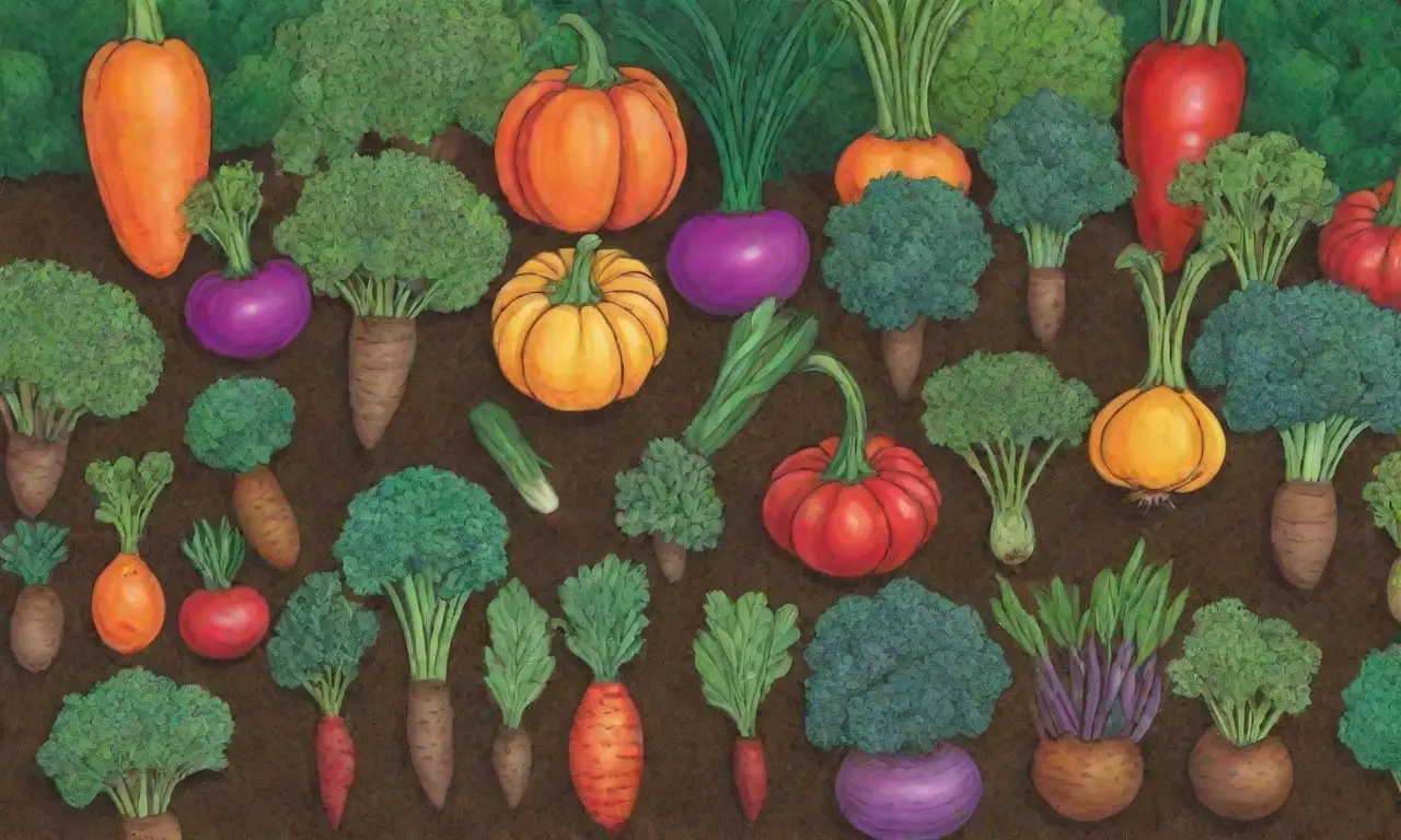 Verduras coloridas y saludables de un jardín orgánico