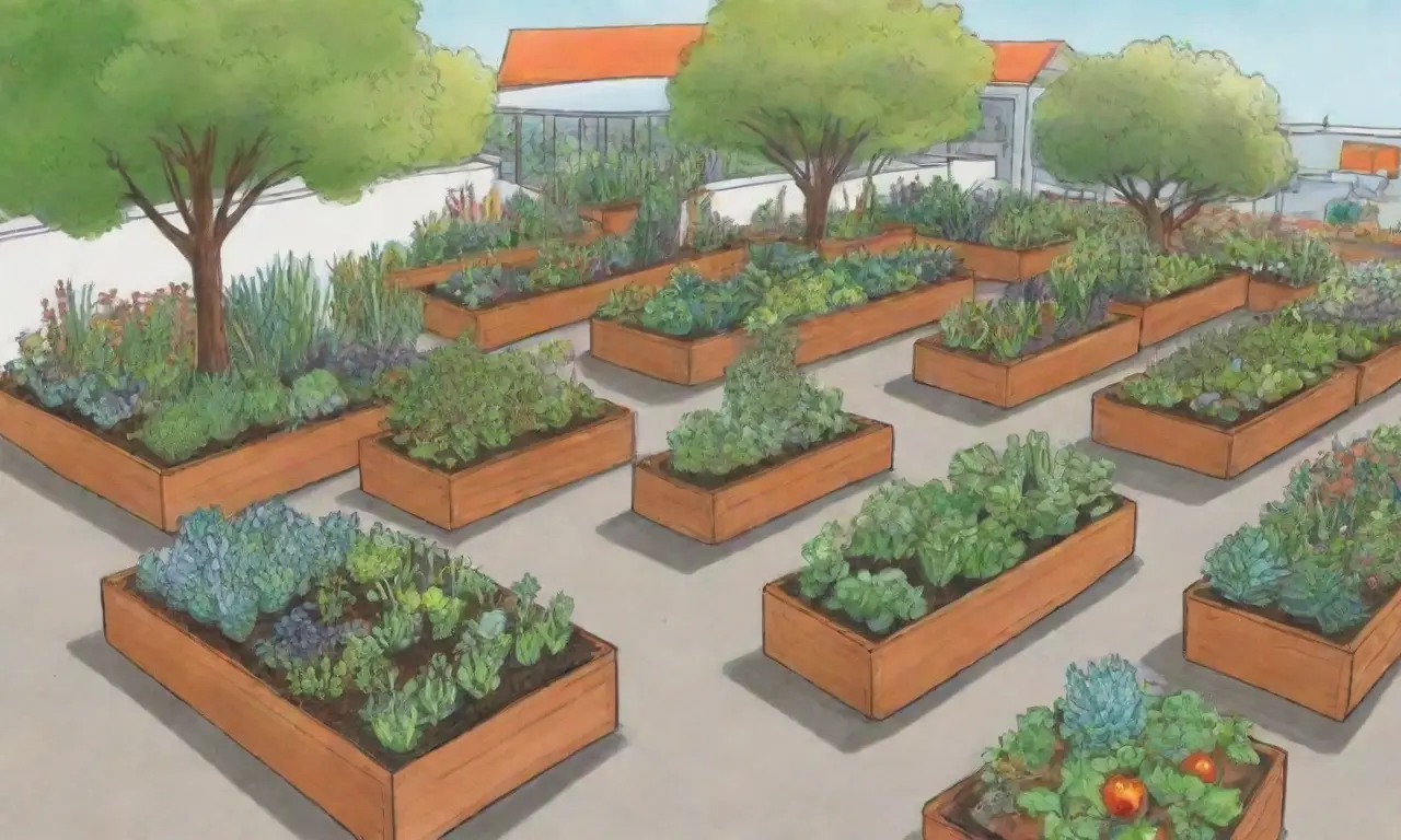 Beneficios de jardines móviles: cultivos estacionales, acceso a alimentos frescos, eficiencia espacial, participación comunitaria, sostenibilidad y educación