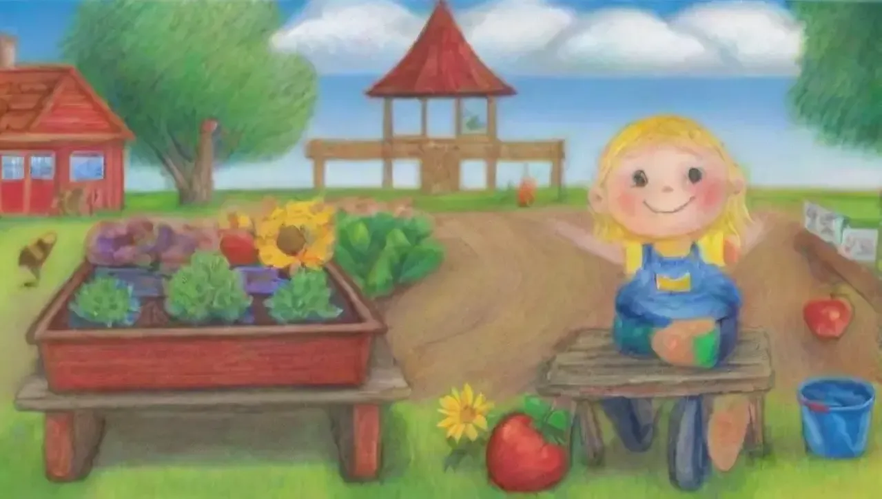 Un jardín comunitario lleno de vida, colores y risas