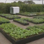 Jardines móviles y agricultura urbana sustentable con tecnología verde y producción fresca