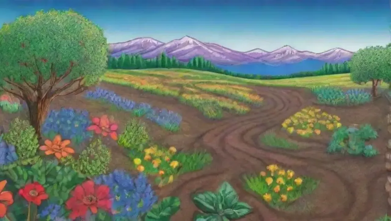 Un mosaico de la lucha de la naturaleza entre vida vibrante y decadencia