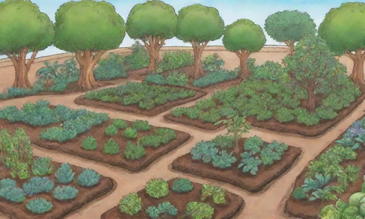 Jardines orgánicos con prácticas sostenibles y gestión eficiente del agua