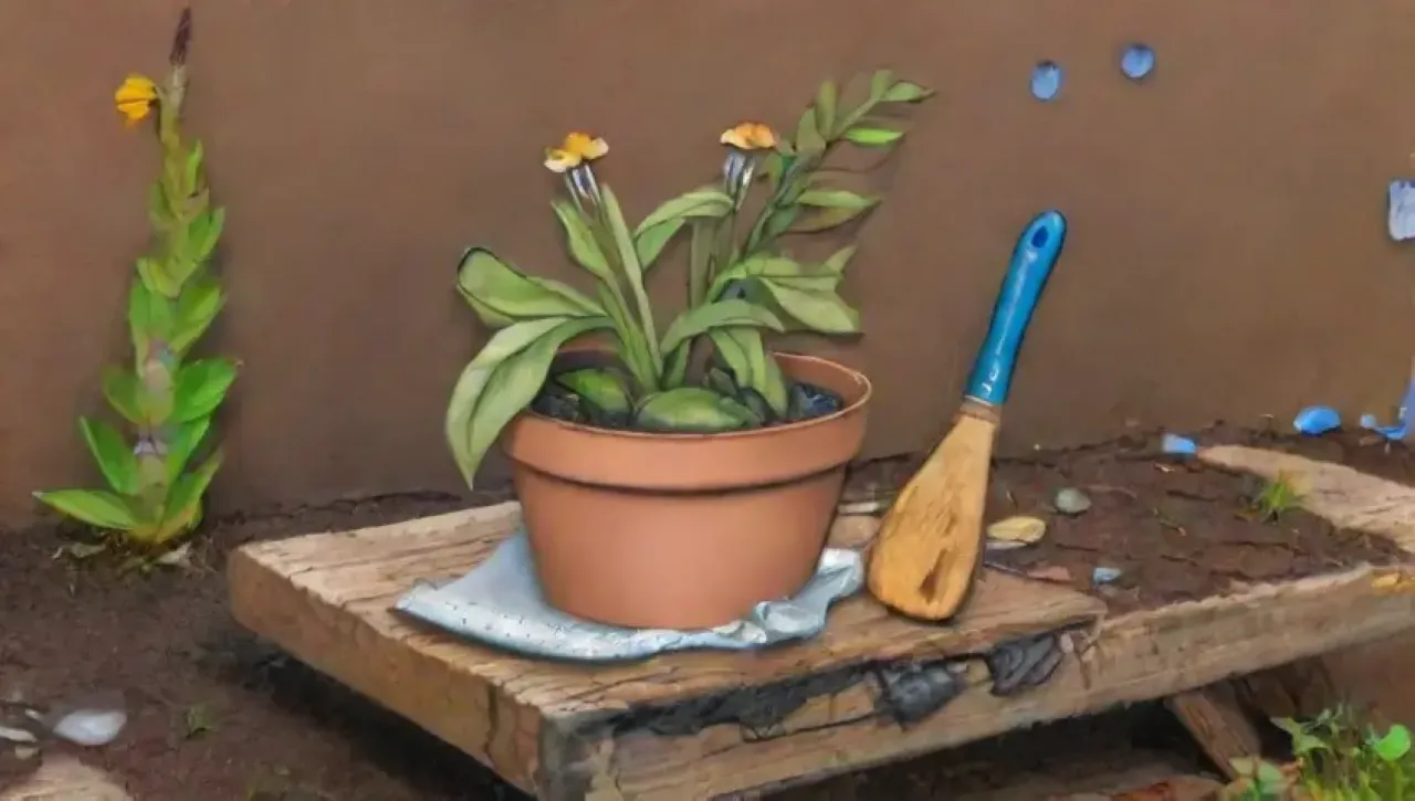 Un jardín desordenado florece con esperanza y renovación