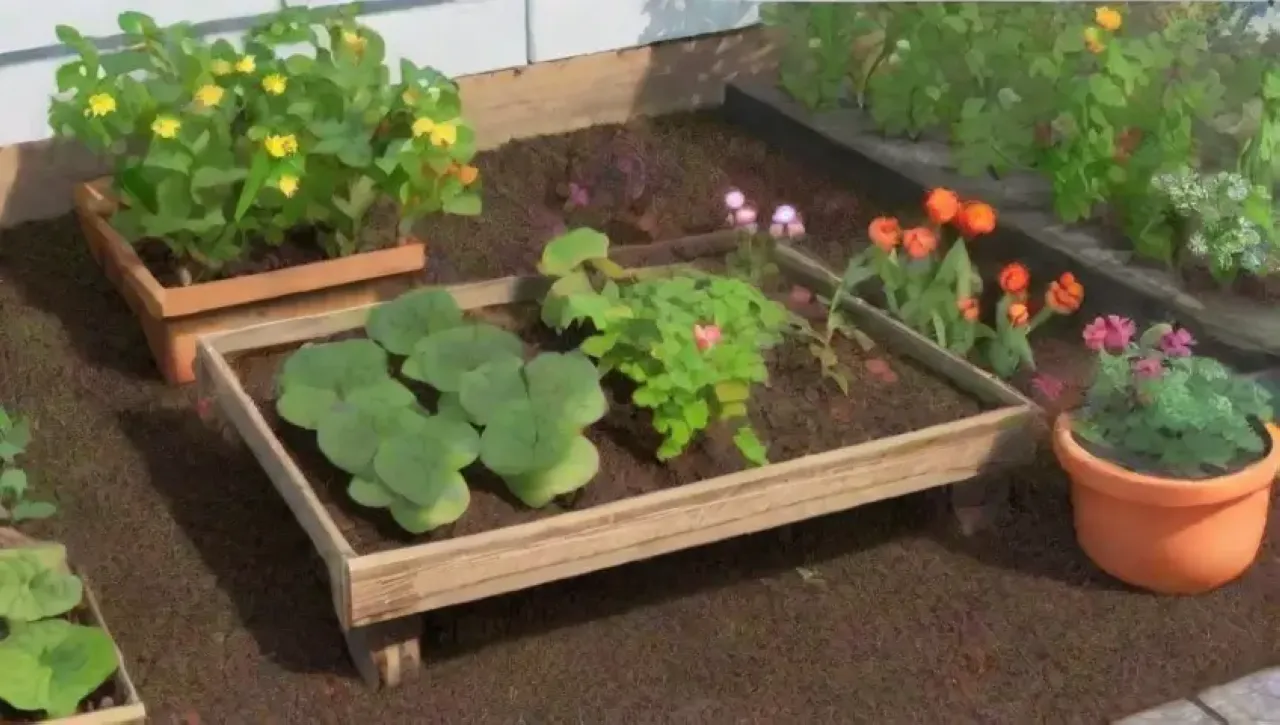Un jardín vibrante y lleno de vida