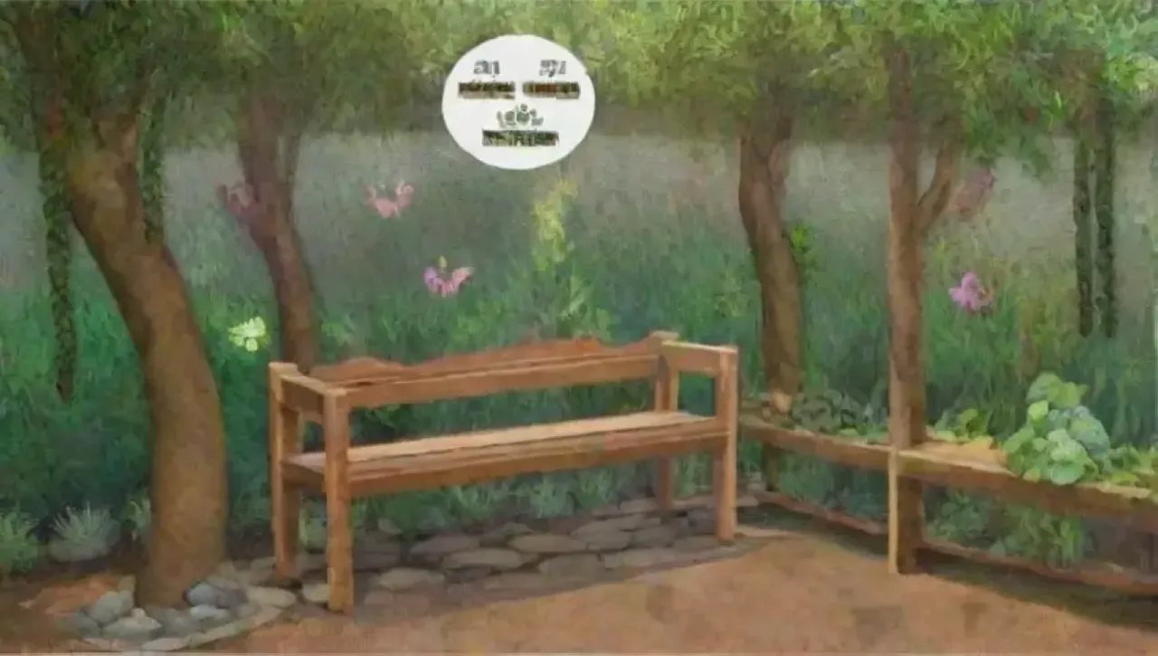 Un jardín vibrante y sereno, lleno de plantas, flores y armonía natural