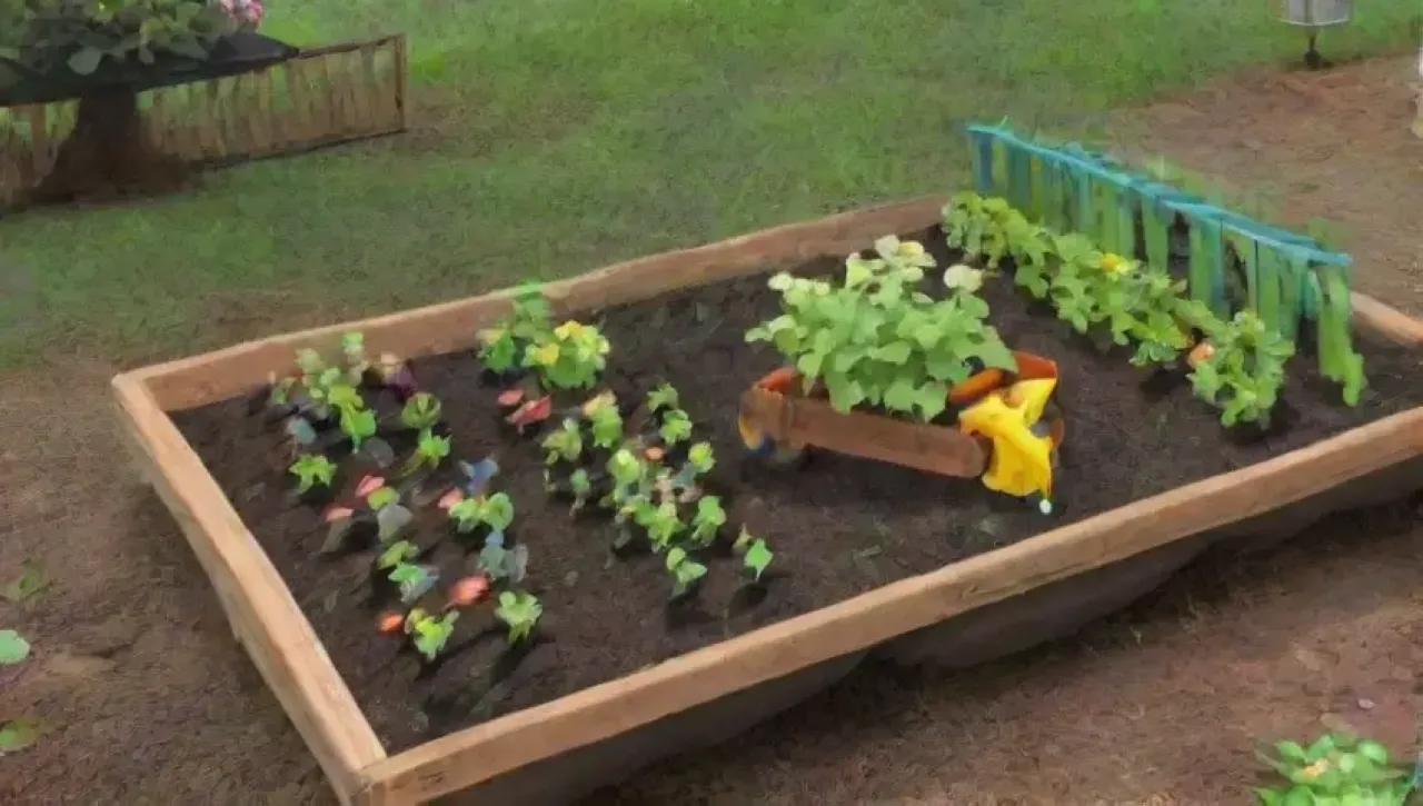 Un jardín vibrante lleno de vida y color