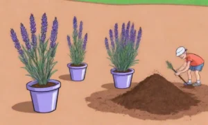 Siembra lavanda cuidando el suelo