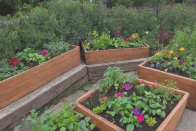 Un jardín vibrante lleno de vegetales
