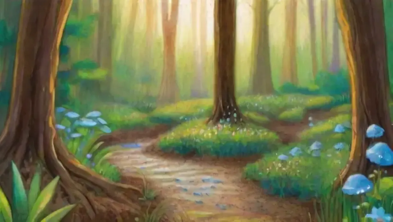 Un paisaje vibrante de agua, hojas verdes y flores que refleja la armonía de la naturaleza