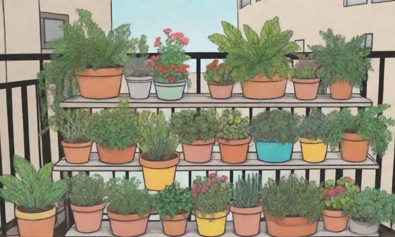 Jardines móviles en balcones para cultivar hierbas y flores de manera sostenible