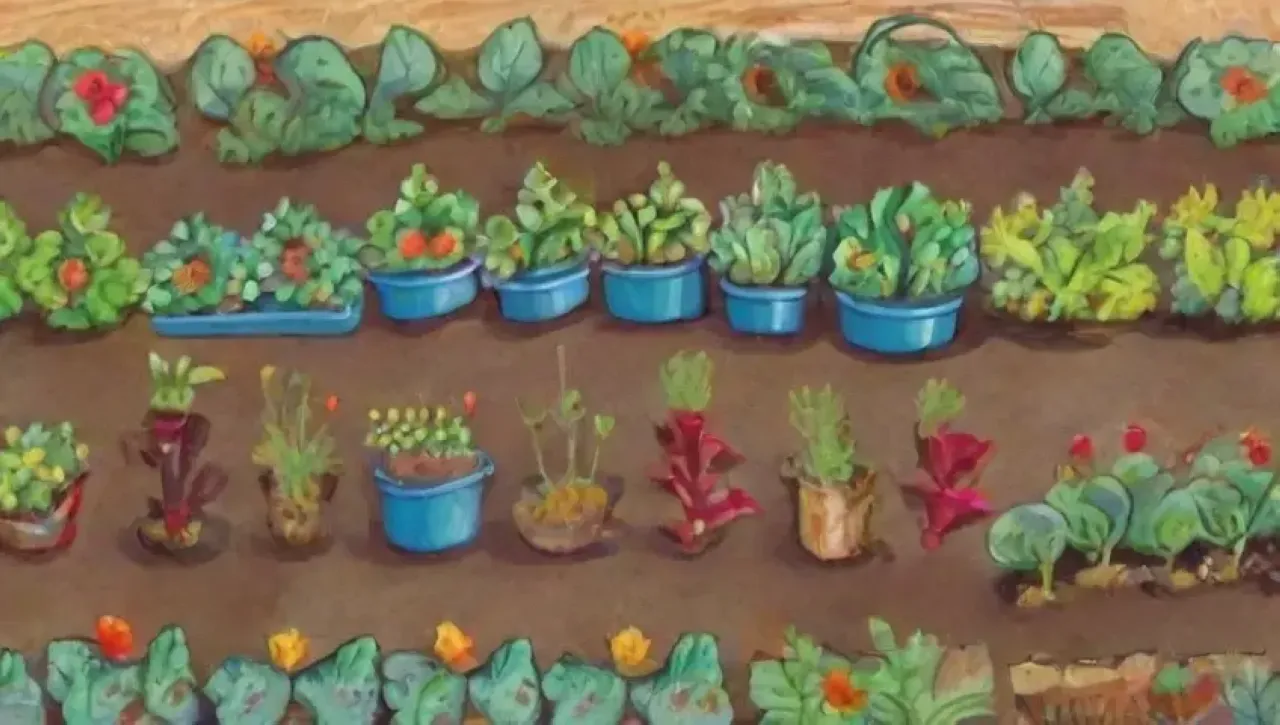 Un paisaje agrícola vibrante y armonioso con ciclos de crecimiento y vida interconectada