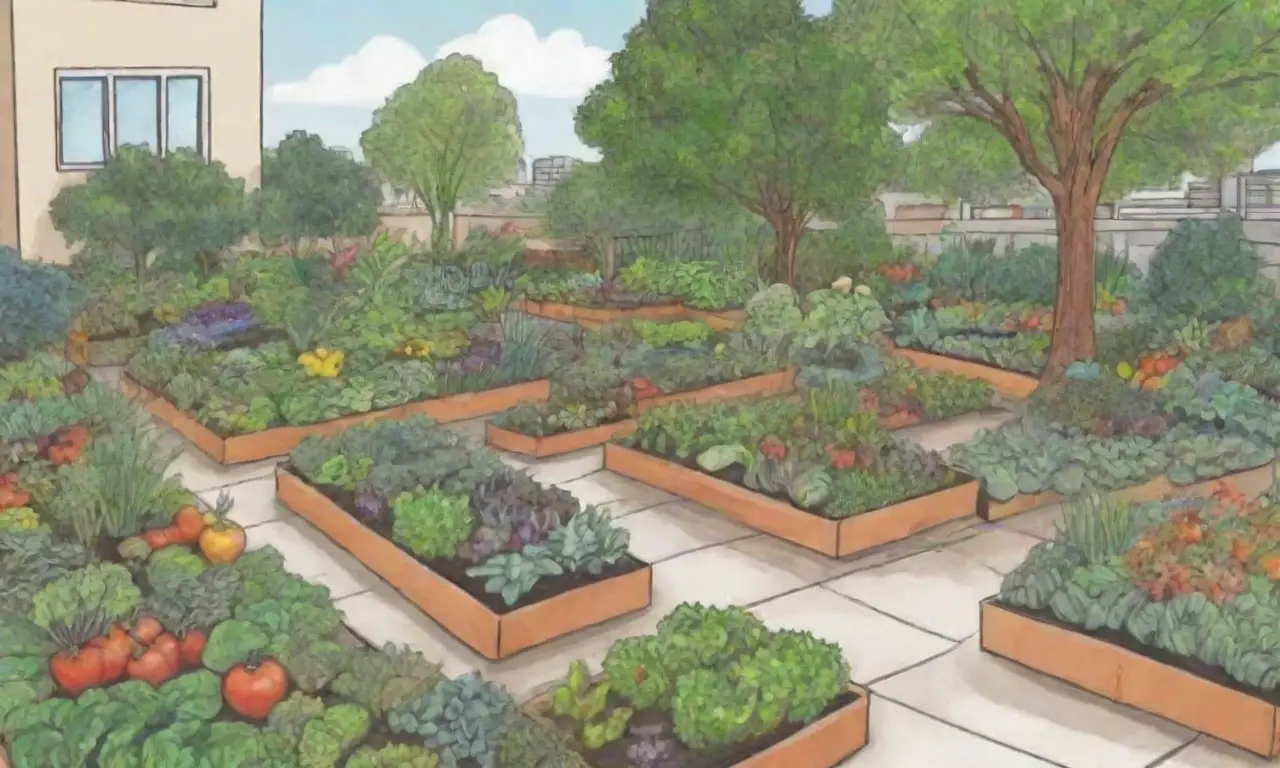 Jardín en terraza que promueve vida urbana, conexión con la naturaleza, producción fresca, bienestar, sostenibilidad, hábitat para fauna, participación comunitaria y educación