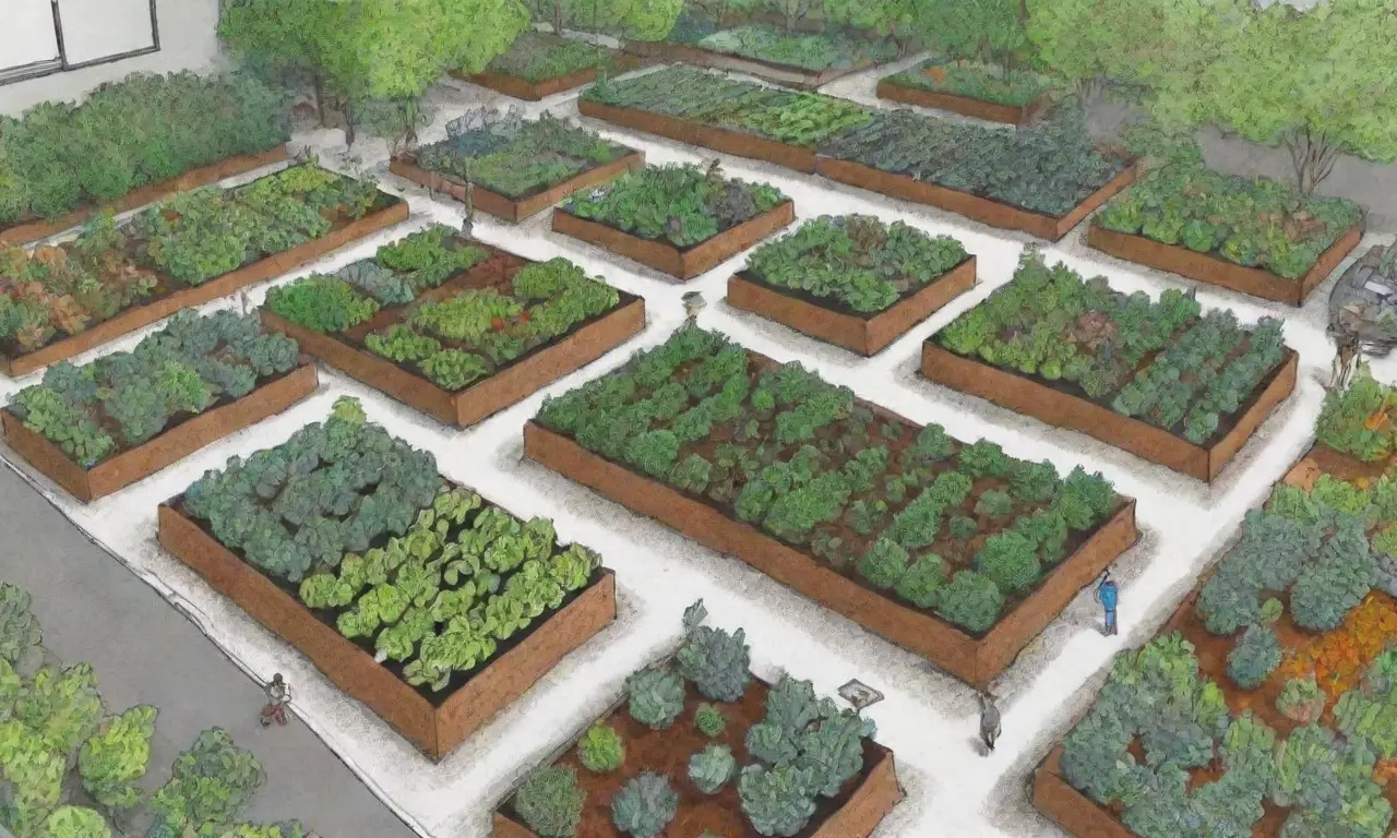 Espacios verdes para agricultura sostenible, aire limpio y participación comunitaria