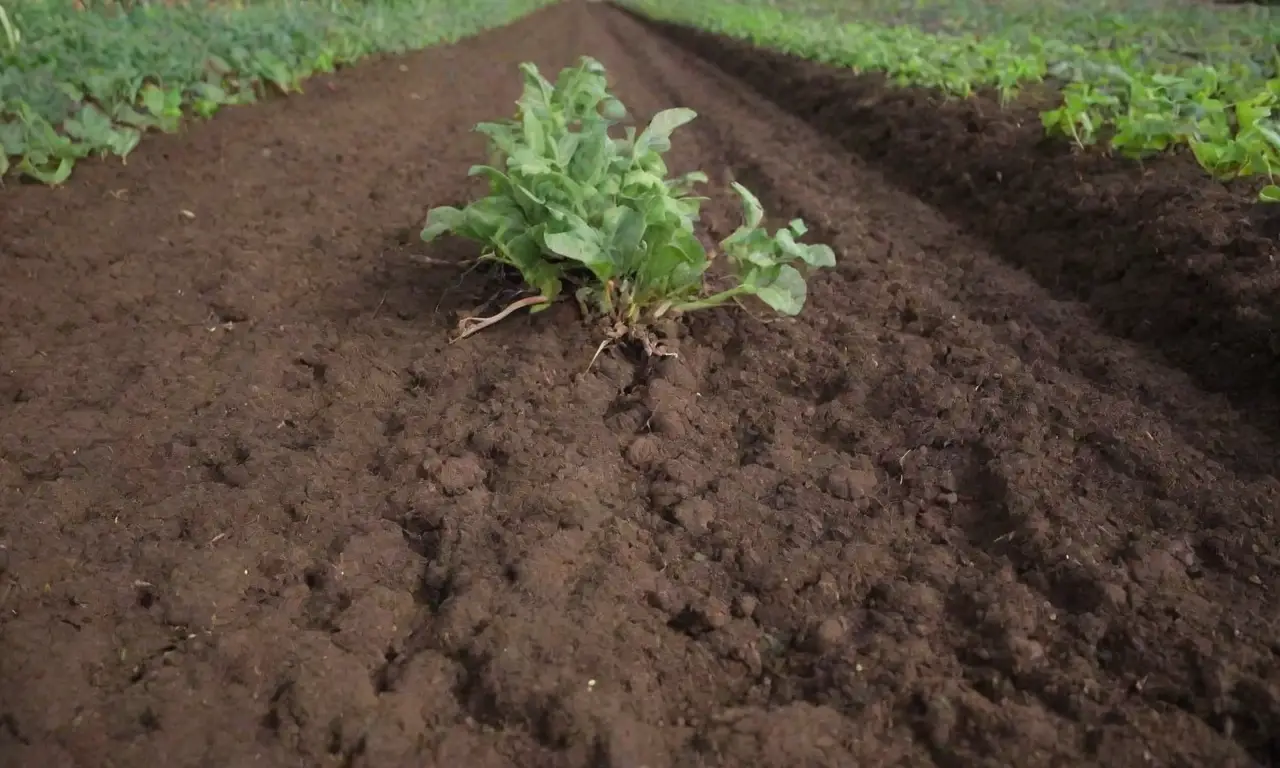 Jardines de raíces con cultivos sostenibles y armonía ecológica