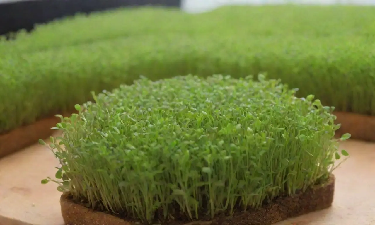 Microgreens saludables crecen eficientemente con riego por goteo y prácticas sostenibles