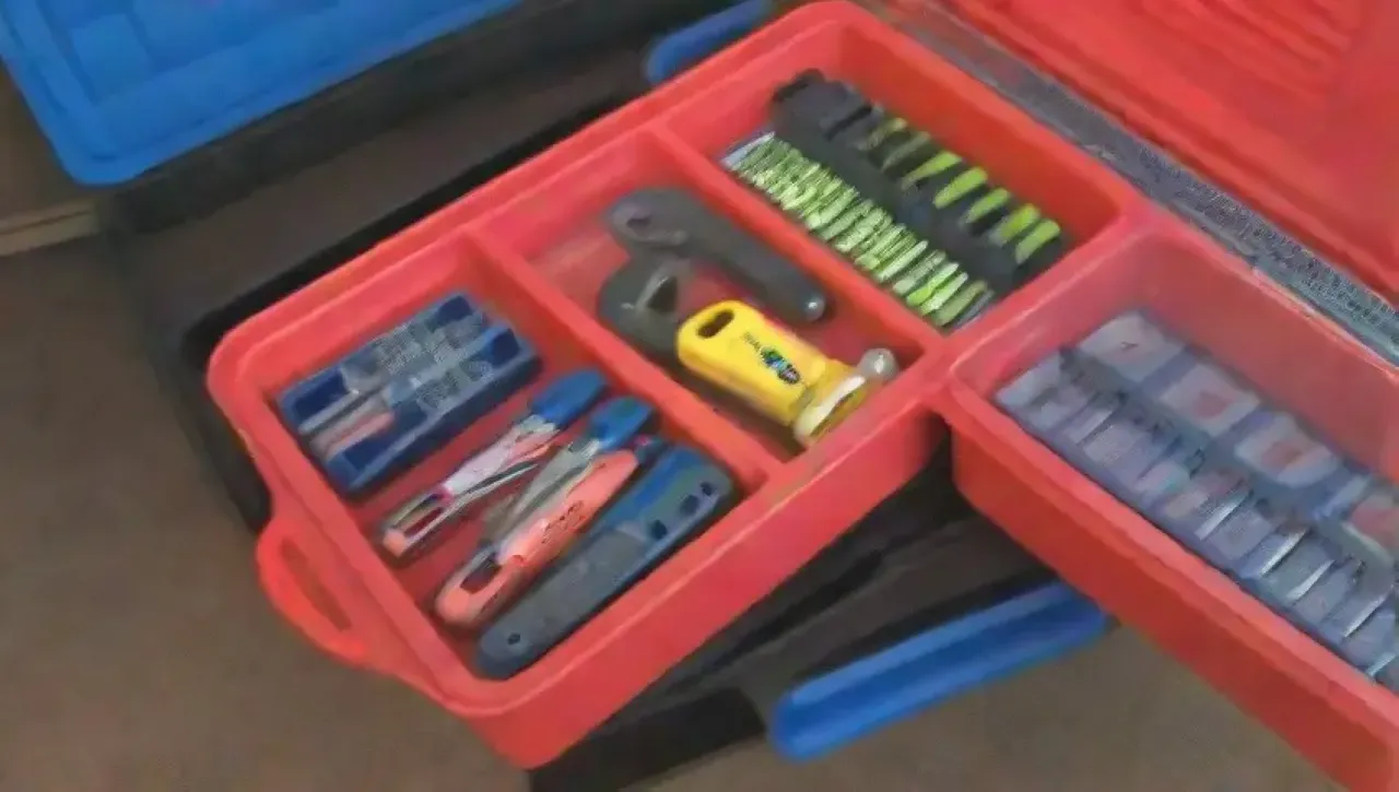 Herramientas de colores brillantes y organizadas para proyectos