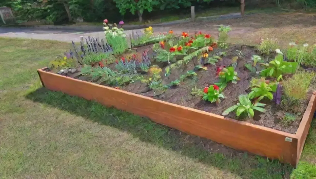 Un jardín vibrante y diverso lleno de vida, aprendizaje y sostenibilidad