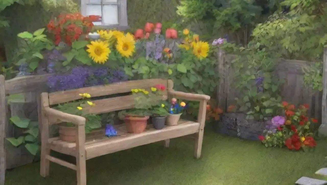 Un jardín lleno de vida y color