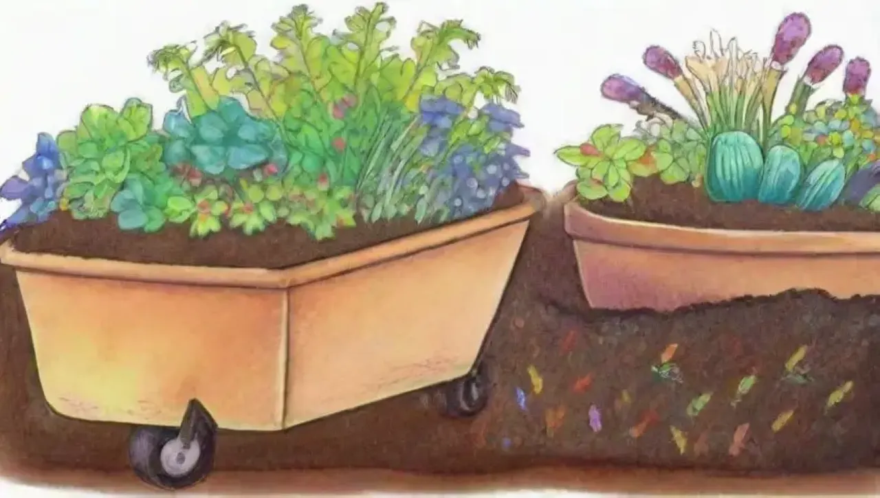 Un jardín vibrante y saludable florece con vida y aromas