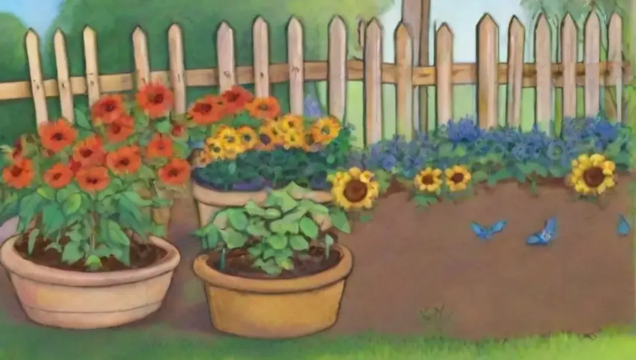 Un jardín vibrante y lleno de vida