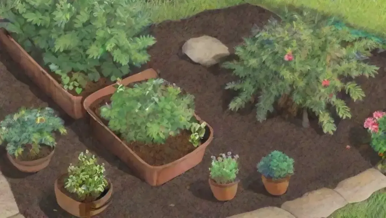 Un jardín vibrante lleno de vida y colores