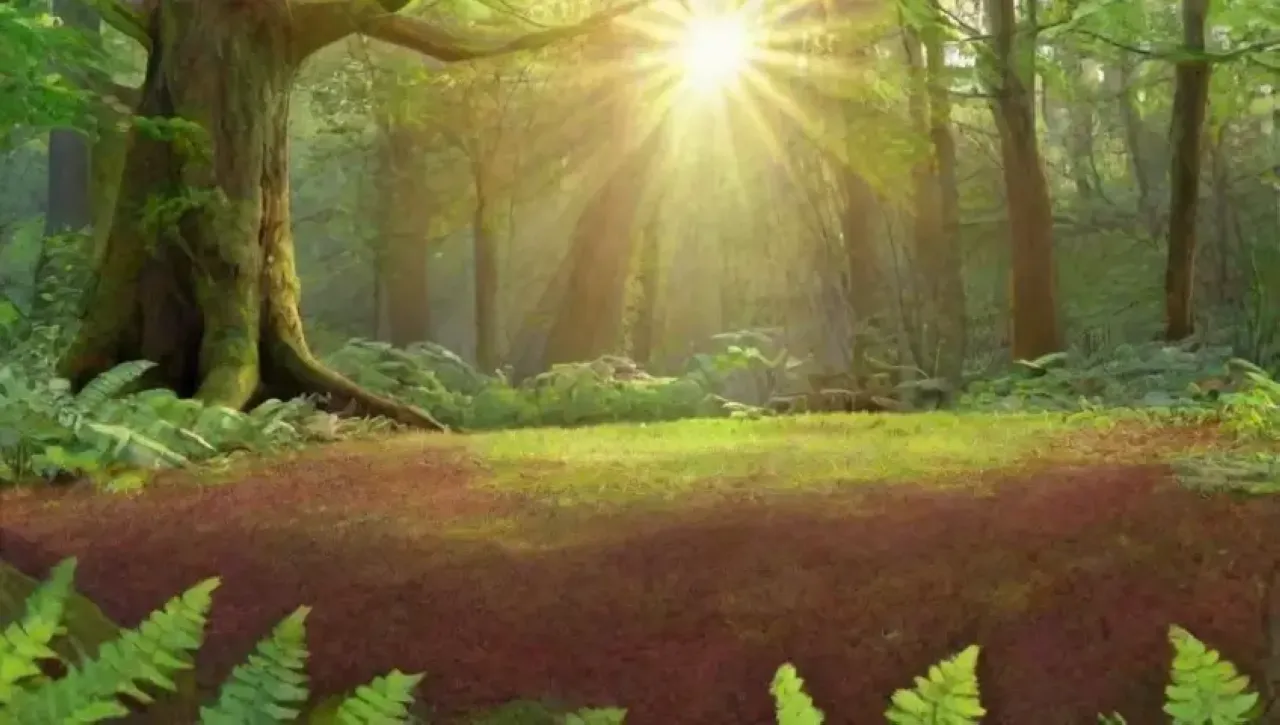 Un vibrante ecosistema florece en armonía bajo la luz del sol