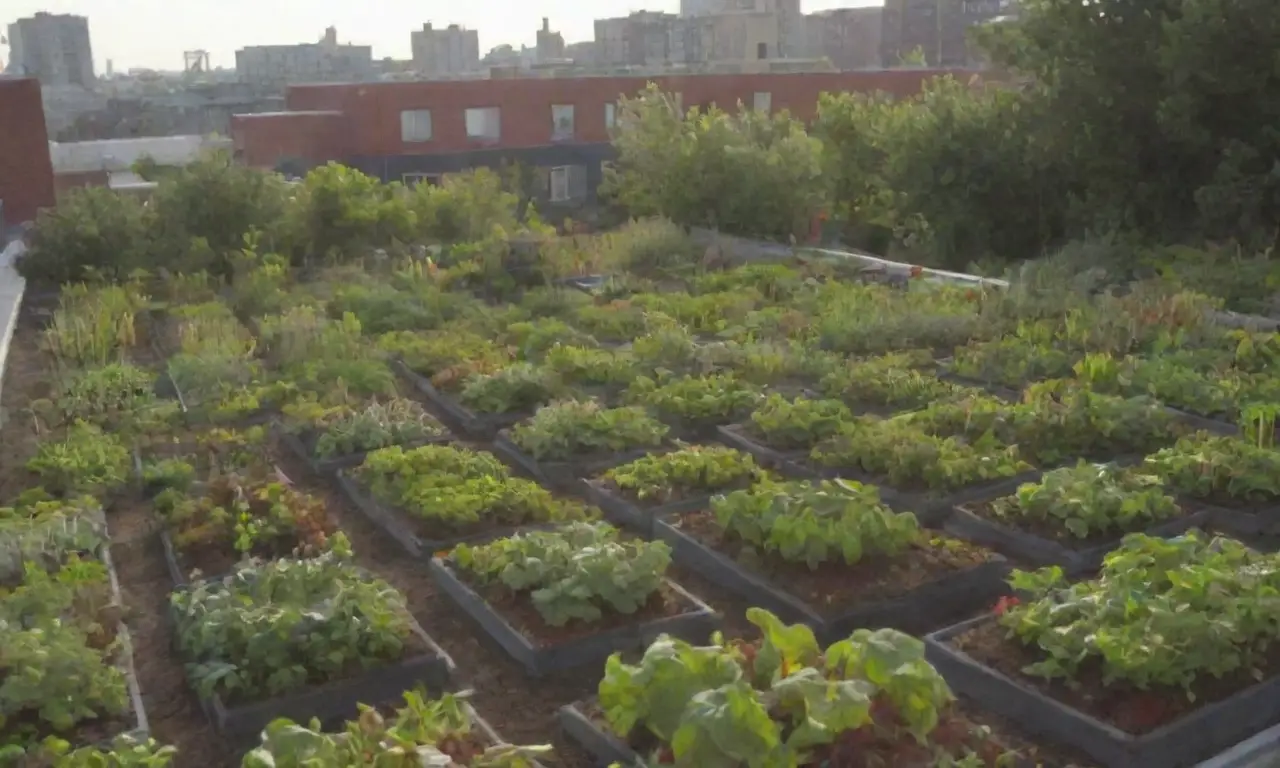 Jardines urbanos y techos verdes para un impacto comunitario y vida sostenible