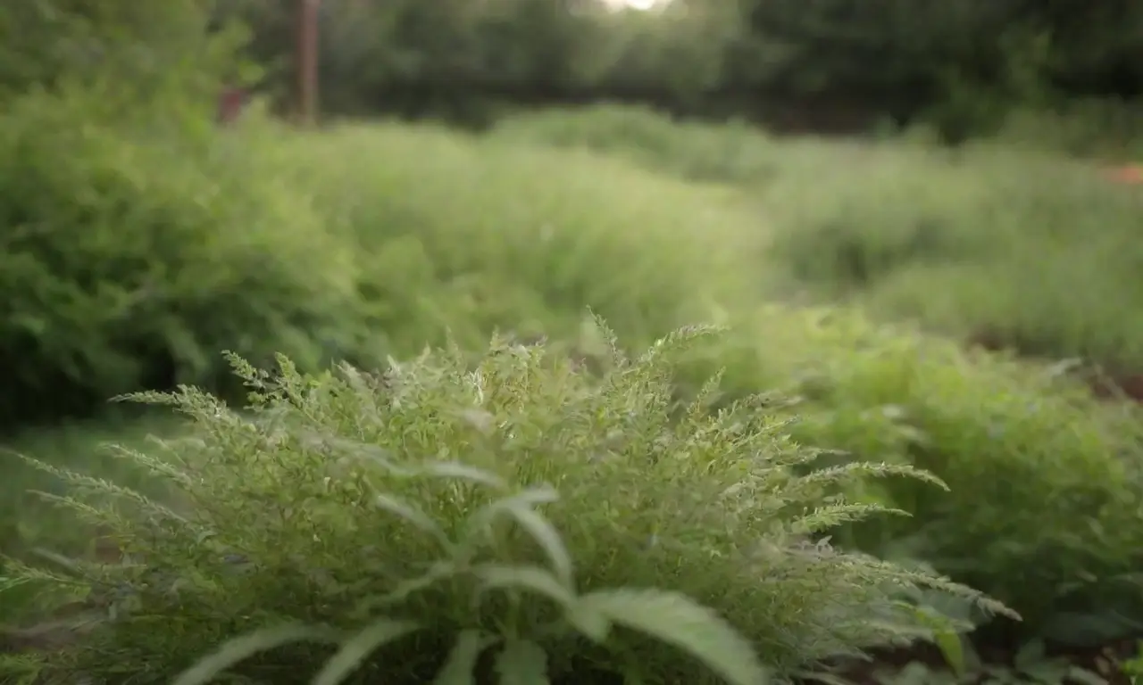 Control natural de plagas en un jardín orgánico y armonioso