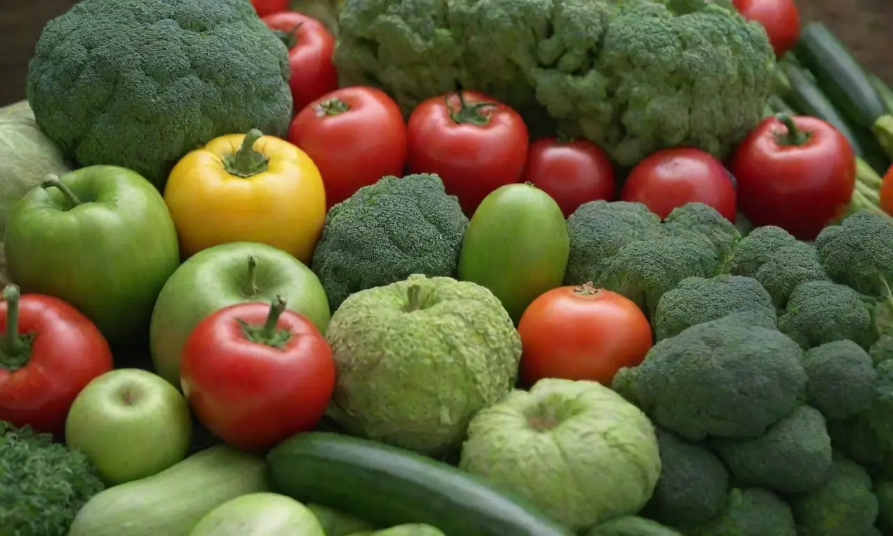 Verduras frescas en un entorno saludable que fomenta la actividad física, el bienestar mental y la conexión familiar con la naturaleza