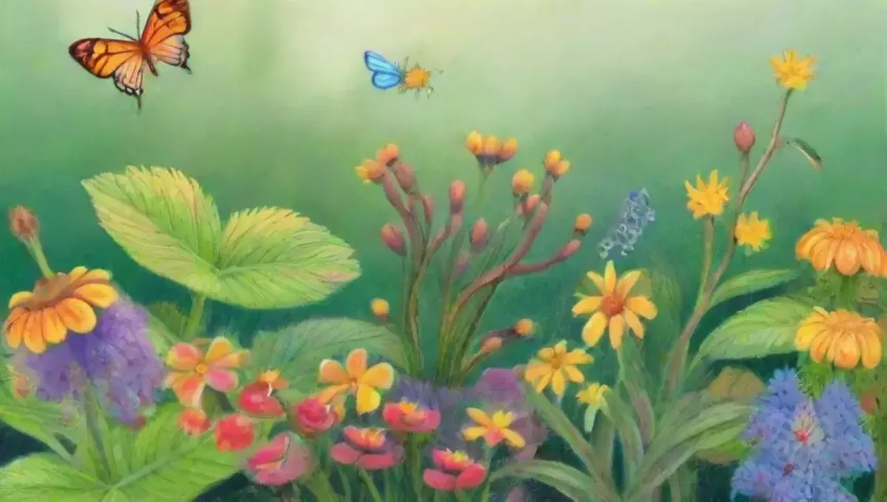 Un jardín vibrante y lleno de vida