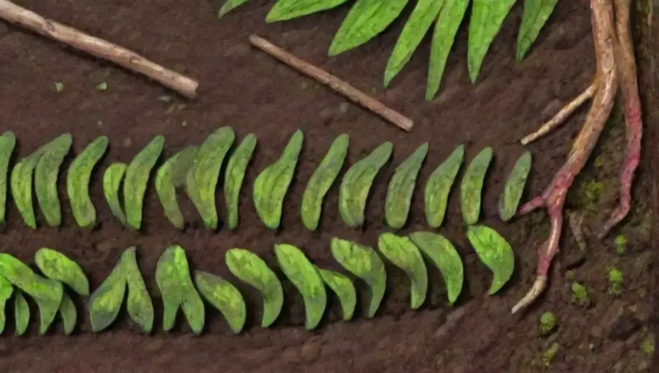 Un ecosistema vibrante y equilibrado de raíces, hojas y vida en la tierra