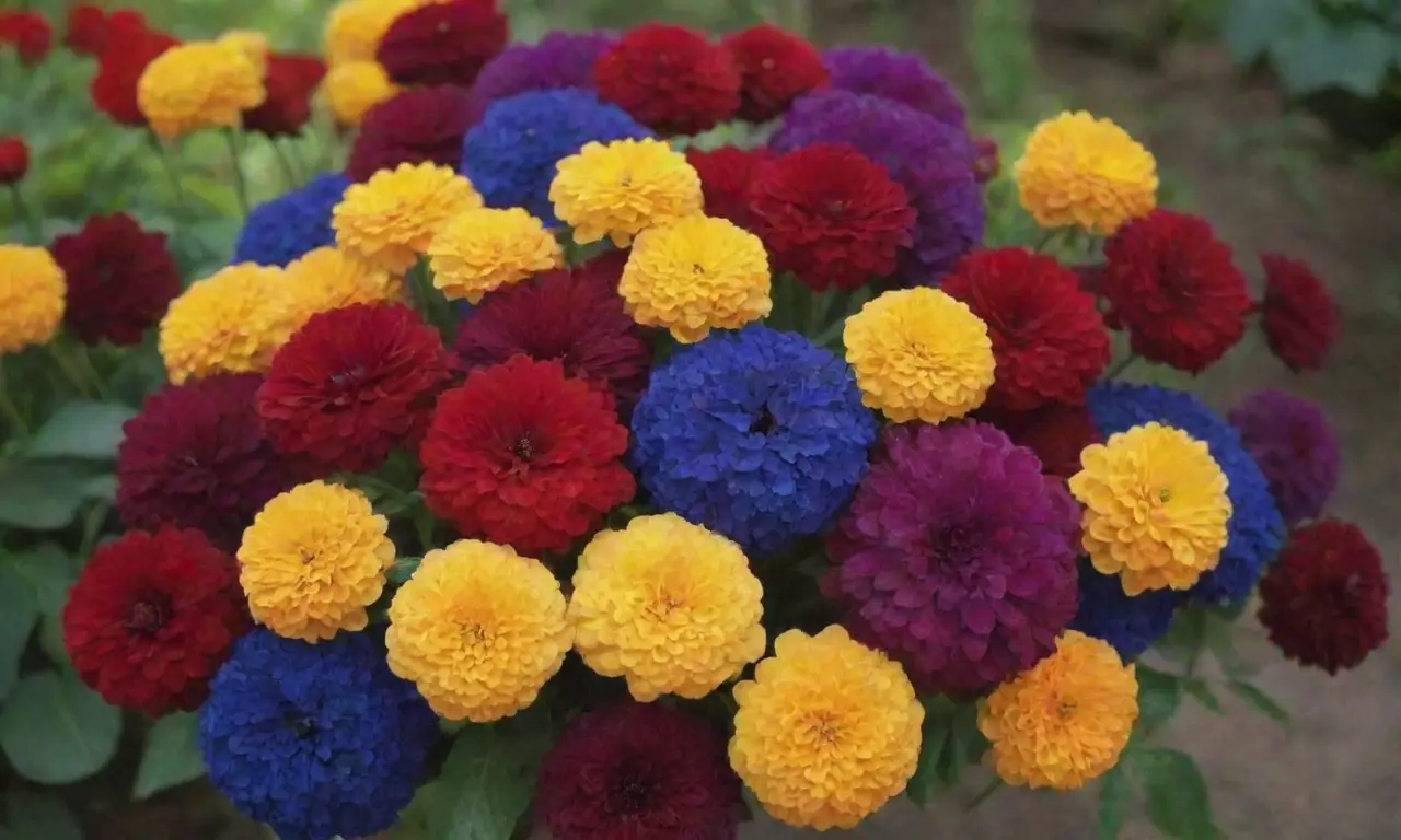 Combinaciones de colores vibrantes y arreglos florales impactantes en jardines armónicos