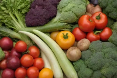 Verduras orgánicas frescas y coloridas en un entorno saludable y sostenible