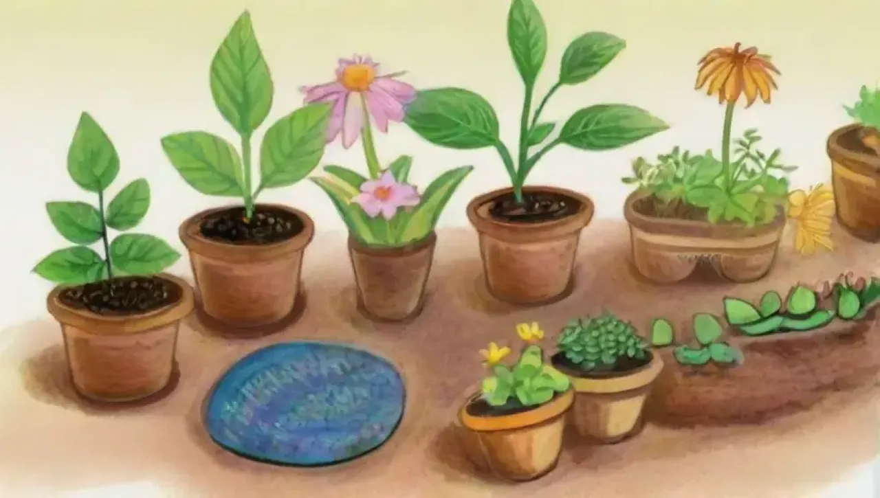 Un jardín vibrante despierta con brotes verdes, flores, mariposas y el aroma de la tierra fresca