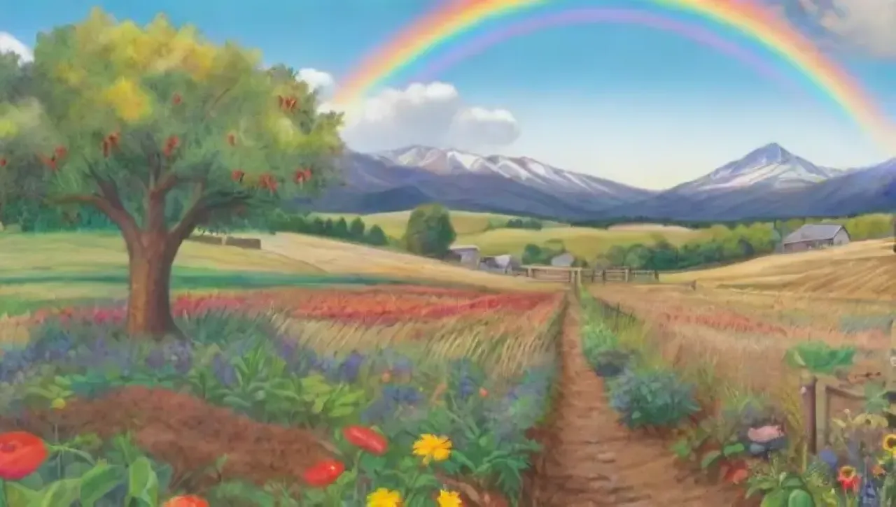 Un paisaje agrícola vibrante y lleno de vida