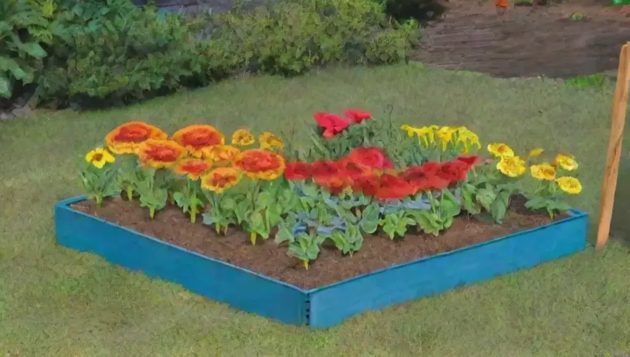 Un jardín vibrante lleno de vida y color