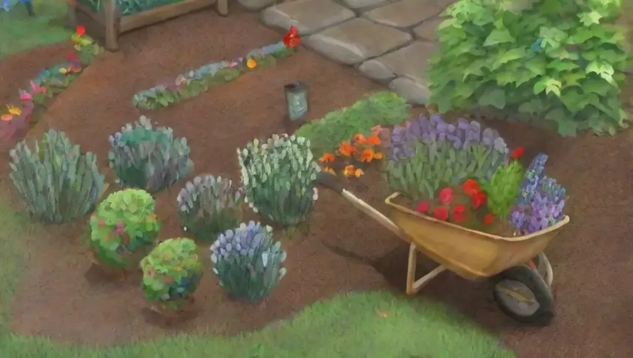 Un jardín sereno y vibrante lleno de vida y posibilidades