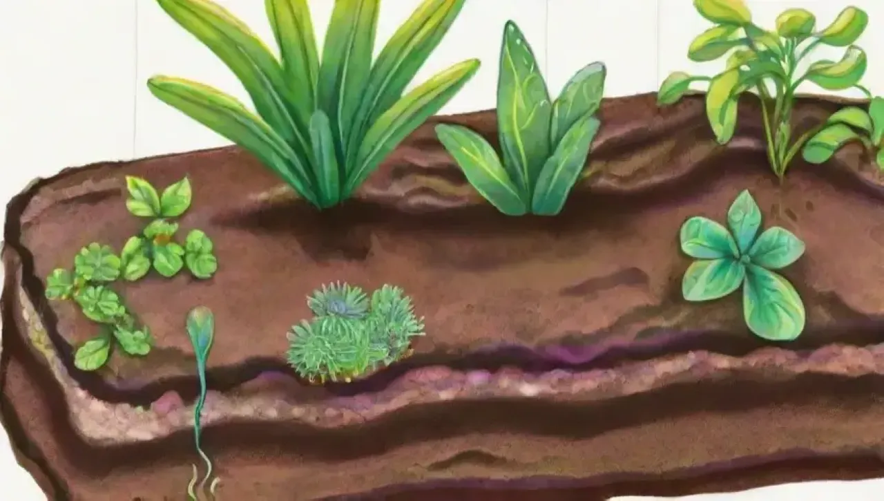 Un ecosistema vibrante y diverso de plantas y suelos interconectados