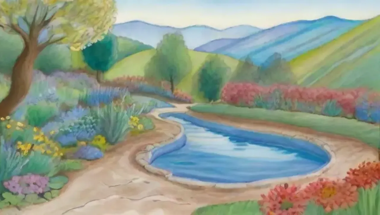 Un paisaje armonioso de naturaleza vibrante y sostenible