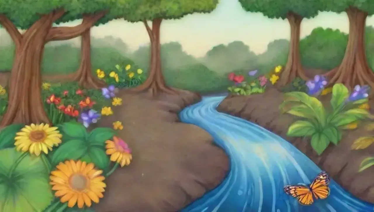 Un jardín vibrante y lleno de vida, donde la naturaleza florece en armonía