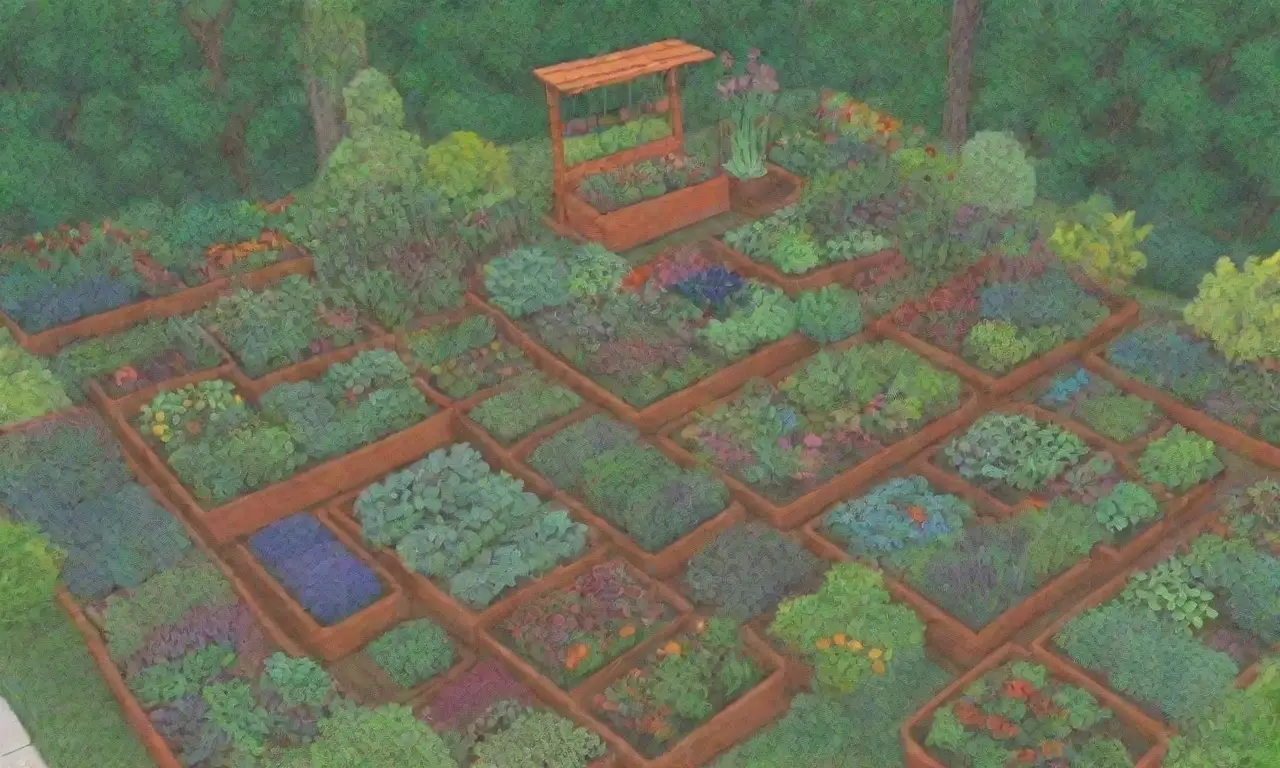 Diseño de jardines móviles con flores vibrantes, plantas comestibles y disposición sostenible