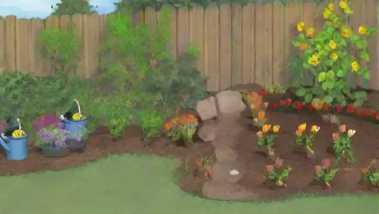 Un jardín vibrante y lleno de vida