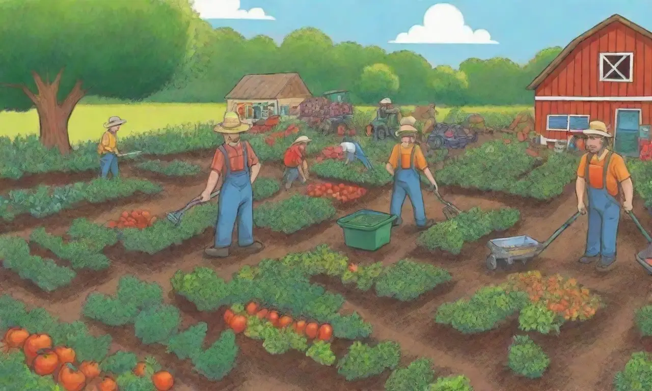 Técnicas de cosecha en un jardín vibrante y sostenible