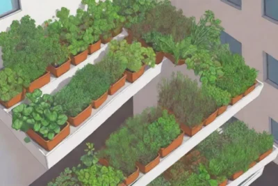 Jardinería urbana eficiente con plantas hidropónicas en espacios pequeños y vibrantes