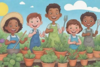 Un taller comunitario de jardinería lleno de color y sonrisas
